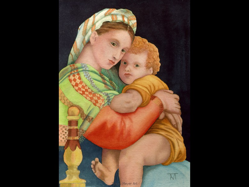 Madonn della seggiola (after Raphael)